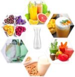 34oz Juice Bottle, Acrylic Transparent Water Carafe with Flip Top Lid, Hot Cold Juice Pitcher for Water, Beverage(1000ML) - Image 5