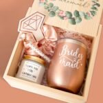 Bridesmaid Proposal Gifts Box, Will You Be My Bridesmaid Gift Wooden Box, Bachelorette Party Gift, 12 oz Stainless Steel Wine Tumbler Cup, Bride Tribe, Engagement Wedding Gifts - Image 3
