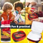 Get Trend Disney Cars Water Bottle Lunch Box Lunch Bag Kids Set 3 Pcs Lightning McQueen Insulated Snack Bag for School Gifts for Kids (Black Cars) - Image 3