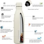 BJPKPK 25oz Insulated Water Bottle Double Wall Vacuum Insulated Stainless Steel Water Bottles for Spots Keep Cold and Hot,Beige - Image 4