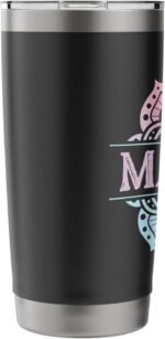 Watercolor Pastel Mandala Tumbler Personalized Mattie Stainless Steel Insulated Tumbler - Image 5