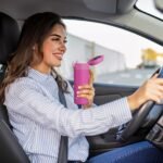 Small Insulated Water Bottle with Push-Button Lid – 12.8oz/380ml Small Flask, Leakproof Mini Water Bottle for Coffee, Milk, Travel, School & Office Use(Magenta) - Image 5