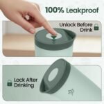 Travel Coffee Mug Tumbler, Reusable Iced Coffee Hot Coffee Cup, Double Wall Insulated Thermal Stainless Steel, Hot and Cold Tumbler for Coffee Lovers, Gift for Women Men, 12 oz, Pastel green - Image 4