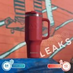 40 Oz Tumbler with Handle and Straw Insulated Cup that Fits in Cup Holder for Hot & Cold Drinks Leak Proof Tumbler with Straw Stainless Steel Travel Mug for Men & Women - Red - Image 6