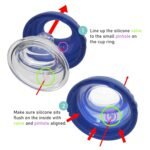 Nuby Clik-It Grip N' Sip Soft Spout No-Spill Training Sippy Cup with Handles - (3-Pack) 10 oz - 4+ Months - Aqua/Purple/Pink - Image 3