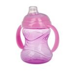 Nuby Clik-It Grip N' Sip Soft Spout No-Spill Training Sippy Cup with Handles - (3-Pack) 10 oz - 4+ Months - Aqua/Purple/Pink - Image 4
