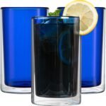 Restaurantware Borosilicate Glass Tumbler 2 Count 13.6 oz Double Wall Cocktail Glass Insulated Dishwasher-Safe Sophisticated Drinkware - Image 3