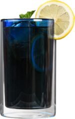 Restaurantware Borosilicate Glass Tumbler 2 Count 13.6 oz Double Wall Cocktail Glass Insulated Dishwasher-Safe Sophisticated Drinkware - Image 6