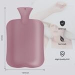 Hot Water Bottle with Classic Striped Cover, 2L Hot Water Bag for Menstrual Cramps, Neck and Shoulder Pain Relief, Hot and Cold Therapies, Hand Feet Warmer - Image 4
