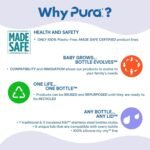 Pura Sport 16oz/473ml Insulated Bottle w/Sleeve & Silicone Big Mouth Top - Stainless Steel, Warm & Cold, Leak-Proof & Spill-Proof for Kids, Toddlers, Preschoolers - Black - Image 4