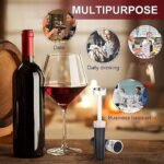 6 Pack Vacuum Wine Stopper, Reusable Silicone Caps, Air Remover Corks, Leakproof Wine Bottle Sealer for Wedding & Birthday Party - Image 4