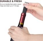 6 Pack Vacuum Wine Stopper, Reusable Silicone Caps, Air Remover Corks, Leakproof Wine Bottle Sealer for Wedding & Birthday Party - Image 5