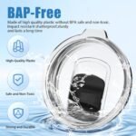 3 Pack Tumbler Lids for Yeti, 20 oz Magnetic Replacement Tops for 20 oz Tumbler, 16 oz Pints, 10/24 oz Mug, 10 oz Lowball, Spill Proof Covers with Magnetic Slider for Ozark Trail, Old Style Rtic - Image 3