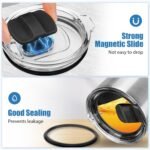 3 Pack Tumbler Lids for Yeti, 20 oz Magnetic Replacement Tops for 20 oz Tumbler, 16 oz Pints, 10/24 oz Mug, 10 oz Lowball, Spill Proof Covers with Magnetic Slider for Ozark Trail, Old Style Rtic - Image 5