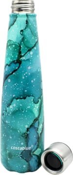 Insulated Water Bottle - On-The-Go Refillable Stainless Steel Water Bottles For Adults, Reusable Thermos Travel Tumbler With Leak-proof Lid For Hot & Cold Beverages (17Oz. Bubbly Green) - Image 3