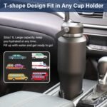 HYDROWION Water Bottles with Straw, 40oz Insulated Water Bottle fit in Car Cup Holder, Black Water Bottles with Straw Lid, Spout Lid and Flex Cap, Leakproof Travel Insulated Tumbler, Cobalt - Image 5