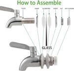 Set of 2 Glass Drink Dispensers for Parties, 1 Gallon Ice Beverage Dispensers with Stand, Juice Dispenser with Fruit Infuser & Leak-Proof Spigot, Ideal for Lemonade, Tea, and Party Drinks - Image 8