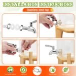 Set of 2 Glass Drink Dispensers for Parties, 1 Gallon Ice Beverage Dispensers with Stand, Juice Dispenser with Fruit Infuser & Leak-Proof Spigot, Ideal for Lemonade, Tea, and Party Drinks - Image 9