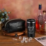 Roshtia Thank You Gift for Men 17 oz Stainless Steel Tumbler with Lid Leather Toiletry Bag Inspirational Keychain Team Gift for Valentines Day Male Employee Teacher Birthday(Classic Style) - Image 5