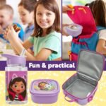 Get Trend Gabby's Dollhouse Kids Lunch Bag Set 3 Pc with Leak Proof Water Bottle and Small Lunch Box Insulated for School Daycare Travel (Gabby’s Dollhouse) - Image 3