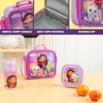 Get Trend Gabby's Dollhouse Kids Lunch Bag Set 3 Pc with Leak Proof Water Bottle and Small Lunch Box Insulated for School Daycare Travel (Gabby’s Dollhouse) - Image 5