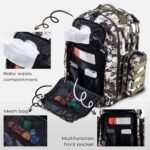 Dinictis Dad Diaper Bag, Mens Diaper Bag Backpack with Diaper Changing Mat, Military Diaper Backpack with Molle Webbing, Waterproof Pouch, Baby Wipes pocket, Insulated Bottle Pockets- Camo - Image 3