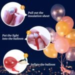 100PCs Mini Led Lights,Led Balloons Light for Party Decorations Neon Lights for Paper Lantern Easter Eggs Birthday Party Halloween Christmas Decoration(Glow steadily Warm White) - Image 4