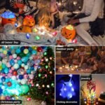100PCs Mini Led Lights,Led Balloons Light for Party Decorations Neon Lights for Paper Lantern Easter Eggs Birthday Party Halloween Christmas Decoration(Glow steadily Warm White) - Image 5