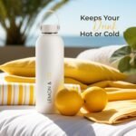 LEMON & CO. Stainless Steel Bottle (16oz, 500ml) - Sustainable Water Bottle with Handle for Hot & Cold Drinks for Travel, Gym and More, Double Wall Vacuum Insulated, BPA-Free - Minimalist Design - Image 3