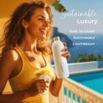 LEMON & CO. Stainless Steel Bottle (16oz, 500ml) - Sustainable Water Bottle with Handle for Hot & Cold Drinks for Travel, Gym and More, Double Wall Vacuum Insulated, BPA-Free - Minimalist Design - Image 5