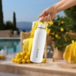 LEMON & CO. Stainless Steel Bottle (16oz, 500ml) - Sustainable Water Bottle with Handle for Hot & Cold Drinks for Travel, Gym and More, Double Wall Vacuum Insulated, BPA-Free - Minimalist Design - Image 8