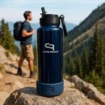 40 oz Blue Insulated Water Bottle with Straw & Spout Lids – Stainless Steel Thermo Bottle, Wide Mouth Leakproof Design, Double Wall Cold 24 H Hot 12 H, Silicone Boot for Gym Outdoor Travel - Image 3