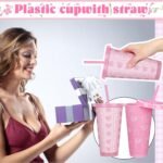 Zhehao 12 Pack Bow Floral Cups Plastic Coquette Bow Straw Tumblers Cold Cups with Lids and Straws Bulk for Iced Coffee 24 oz Reusable Travel Mug Cup Gifts for Girl Women Mom Adults - Image 7
