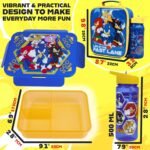 Get Trend Sonic the Hedgehog Lunch Bag, Lunch Box, Water Bottle for Kids 3 Piece Set Bento Box, Insulated Snack Container, Shadow Gifts for Kids (Multi Sonic) - Image 7