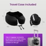 Cabeau Airplane Travel Pillow for Long Flights - Evolution S3 - Supportive Memory Foam with Seat Straps to Secure Your Head and Neck and Provides 360° Support (Jet Black) - Image 5