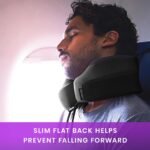 Cabeau Airplane Travel Pillow for Long Flights - Evolution S3 - Supportive Memory Foam with Seat Straps to Secure Your Head and Neck and Provides 360° Support (Jet Black) - Image 7
