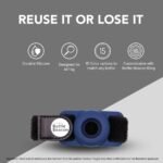 Bottle Beacon® Water Bottle Tracker Strap – Compatible with Apple AirTag, Fits Owala, Stanley, Hydro Flask, Yeti & Nalgene Bottles (Dark Blue) - Image 3