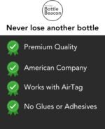Bottle Beacon® Water Bottle Tracker Strap – Compatible with Apple AirTag, Fits Owala, Stanley, Hydro Flask, Yeti & Nalgene Bottles (Dark Blue) - Image 5
