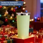 GGQ 20oz Travel Coffee Tumbler Food-Grade 304 Stainless Steel Vacuum Insulated Double Wall Leak-Proof Lid Reusable Straw Hot and Cold Drinks Cup Holder Friendly (Light Blue) - Image 5