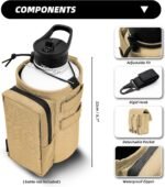 Water Bottle Holder Bag with Strap - Water Bottle Carrier Pouch for Walking, Gym, Camping, Fishing, Hunting 32oz, 64oz, 128oz One Gallon Tactical Carrier Holder - Image 4
