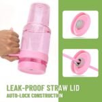 50 oz Tritan Clear Plastic Tumbler with Handle | Reusable Leak-Proof BPA-Free Water Bottle with Time Marker for Iced Coffee, Tea, Juice, Boba, Smoothies | Wide Mouth | Single-Walled - Image 4