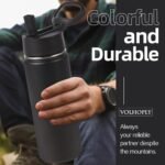 Volhoply 20oz Insulated Stainless Steel Water Bottle With Straw Lid Bulk 8 Pack,Kids Double Wall Vacuum Cups With Handle,Reusable Outdoor Sports Metal Bottles,Travel Flask Keep Cold(Black,8) - Image 7