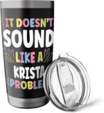 KRISTA Personalized Women's Gift Custom KRISTA Stainless Steel Insulated Tumbler - Image 6