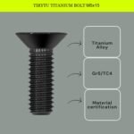 4PCS Titanium Bolts M5x15mm, Lightweight Design | Ideal for Humid/Salty Environments Screws for Bicycle Water Bottle Cage (Black) - Image 4