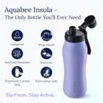 Insula Stainless Steel Water Bottle with Spout & Straw lid, BPA Free & Leakproof, Double Walled Vacuum Insulated water bottle for Sports, Bike, Travel & Hiking (Ocean Blue, 24 Oz) - Image 4