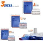 Vacuum Storage Bags with Rechargeable Cordless Pump,9 Pack 3 Size Compression Packing Cubes Seal Bags, Space Saver for Clothes and Clothing Blankets Organization Space Saving - Image 4