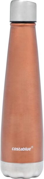 Insulated Water Bottle - On-The-Go Refillable Stainless Steel Water Bottles For Adults, Reusable Thermos Travel Tumbler With Leak-proof Lid For Hot & Cold Beverages (17Oz. Copper Peach) - Image 3