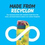 Ion8 Leak-Proof Kids Water Bottle, 350ml/12oz, Dinosaur - BPA-Free Odor Resistant Recyclon Polymer with One-Touch Flip Lid, Carry Loop, No Straw - Dishwasher Safe, Cupholder/Backpack Friendly - Image 4