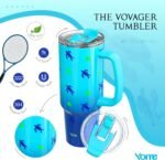 YOME 40 oz Sea Turtle Tumbler with Handle and Flip Straw for Women | Stainless Steel Insulated Water Bottle | Keeps Drinks Cold | Dishwasher Safe | Cupholder Friendly | Gift Gym Travel Yoga - Image 10