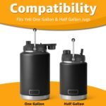 Jmoe USA Improved Jug Lid for Yeti Half Gallon and One Gallon Rambler Jugs | 2 in 1 Replacement Lid | Large Chug Spout and Leakproof Flip Straw | BPA Free Plastic | Includes 4 Straws - Image 3